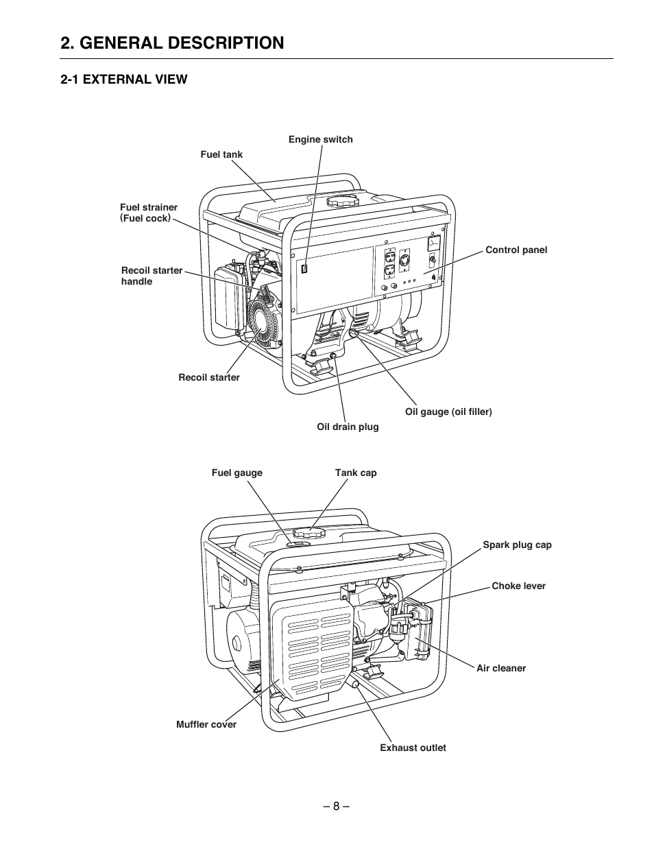 General description | Subaru Robin RGX3600 User Manual | Page 11 / 50