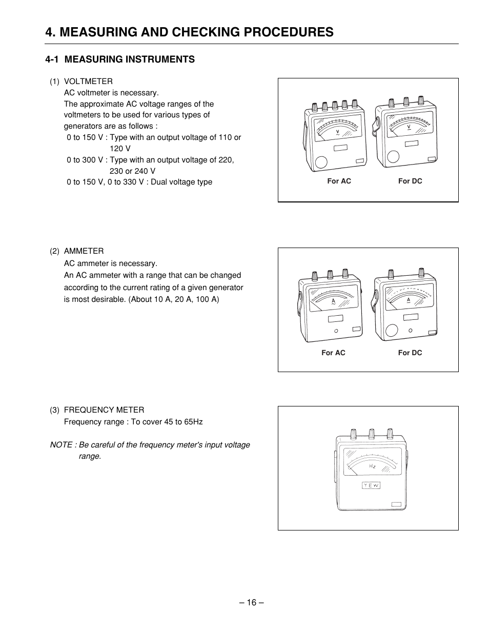 Measuring and checking procedures | Subaru Robin RGX3600 User Manual | Page 19 / 50