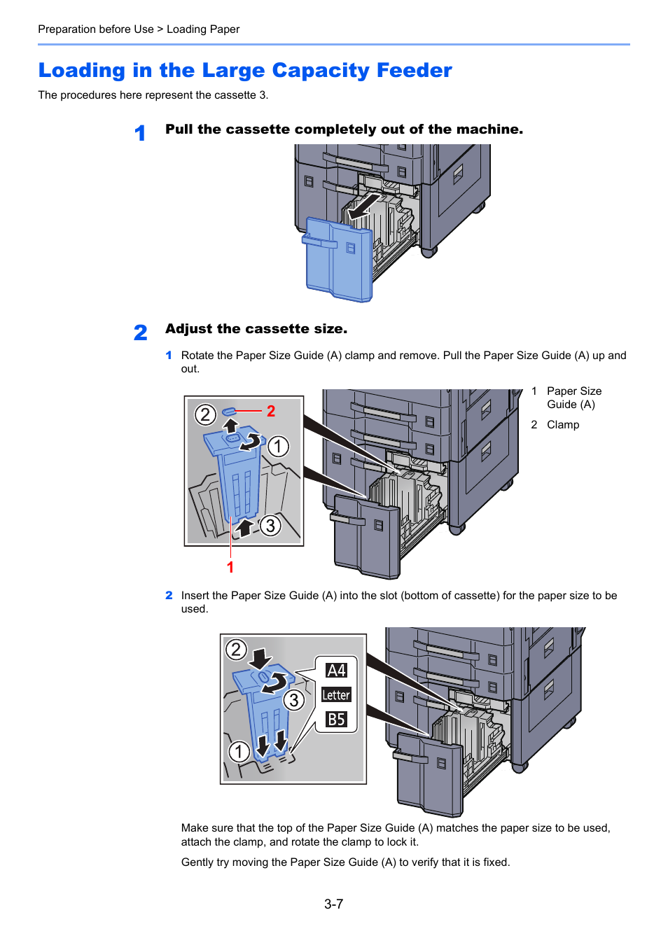 Loading in the large capacity feeder, Loading in the large capacity feeder -7 | Kyocera Taskalfa 3511i User Manual | Page 150 / 610