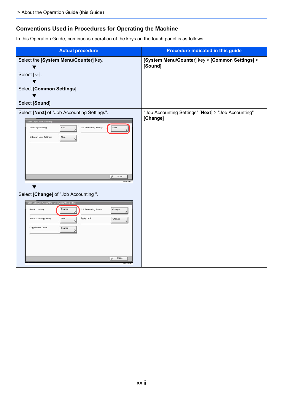 Xxiii, About the operation guide (this guide) | Kyocera Taskalfa 3511i User Manual | Page 24 / 610