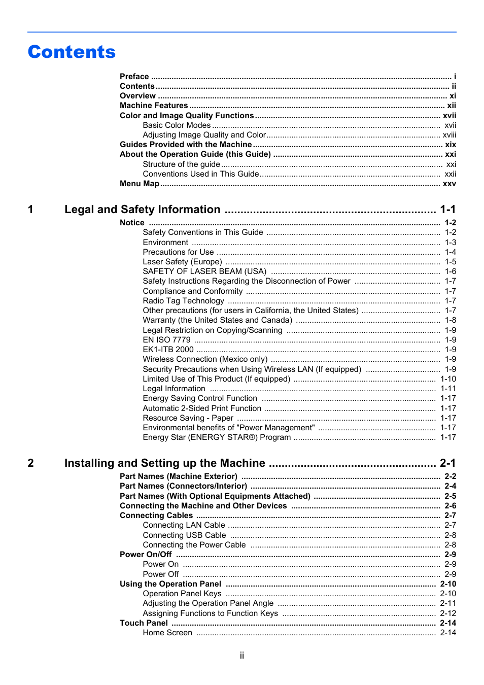 Kyocera Taskalfa 3511i User Manual | Page 3 / 610