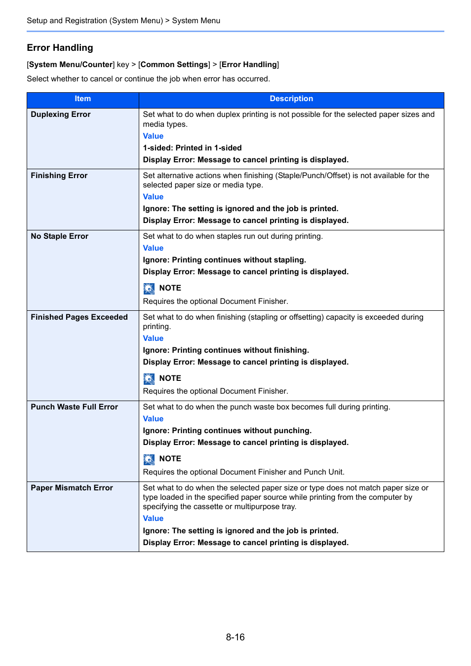 Error handling | Kyocera Taskalfa 3511i User Manual | Page 370 / 610