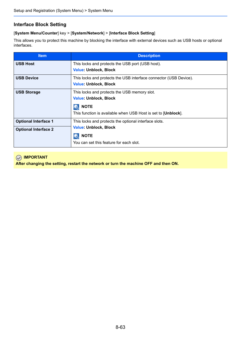 Ace 1, Ace 2, Interface block setting | Kyocera Taskalfa 3511i User Manual | Page 417 / 610