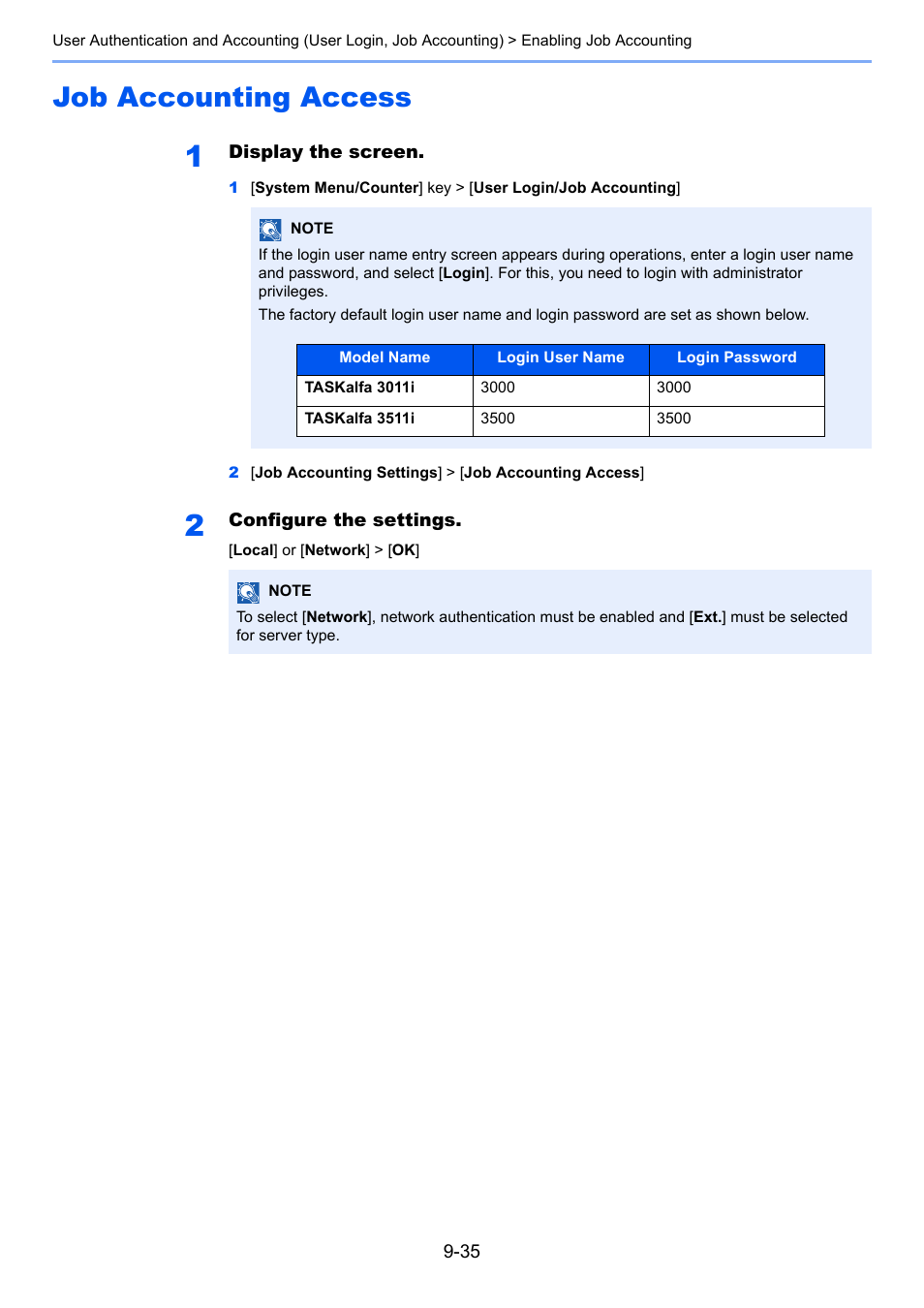 Job accounting access, Job accounting access -35 | Kyocera Taskalfa 3511i User Manual | Page 463 / 610