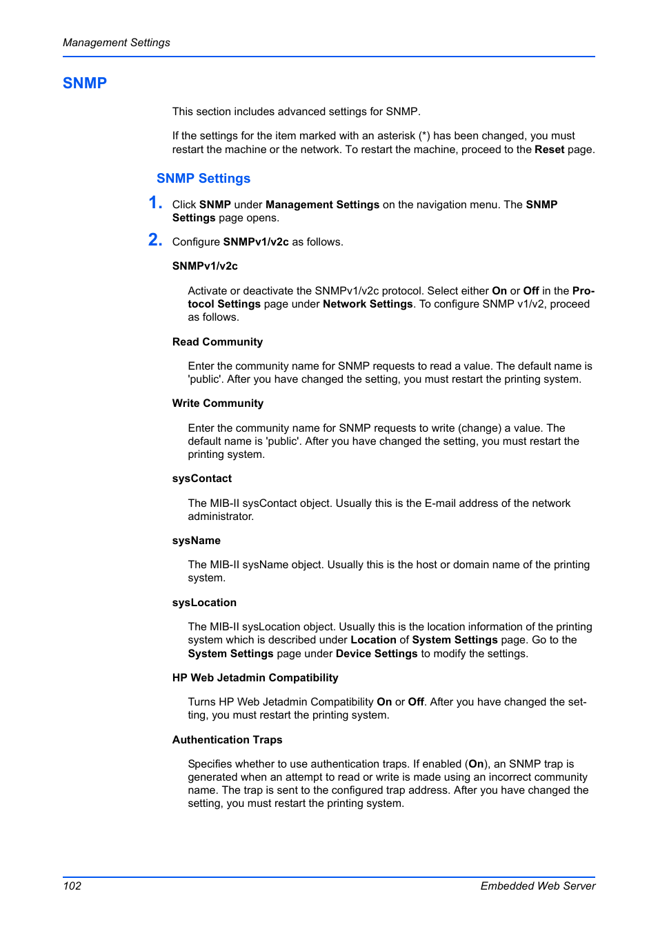 Snmp | Kyocera Command Center RX User Manual | Page 106 / 118