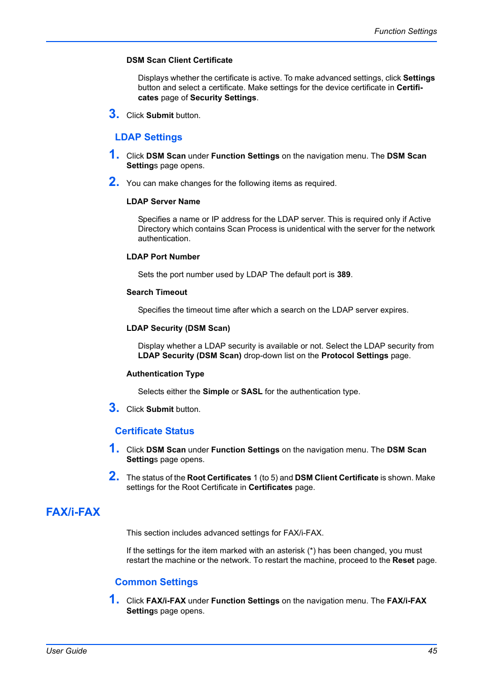 Fax/i-fax | Kyocera Command Center RX User Manual | Page 49 / 118