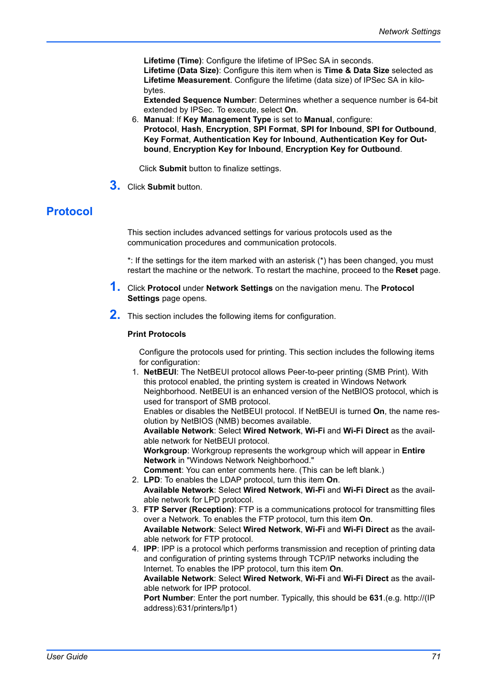 Protocol | Kyocera Command Center RX User Manual | Page 75 / 118