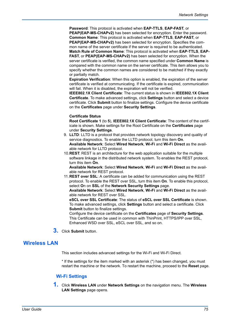 Wireless lan | Kyocera Command Center RX User Manual | Page 79 / 118