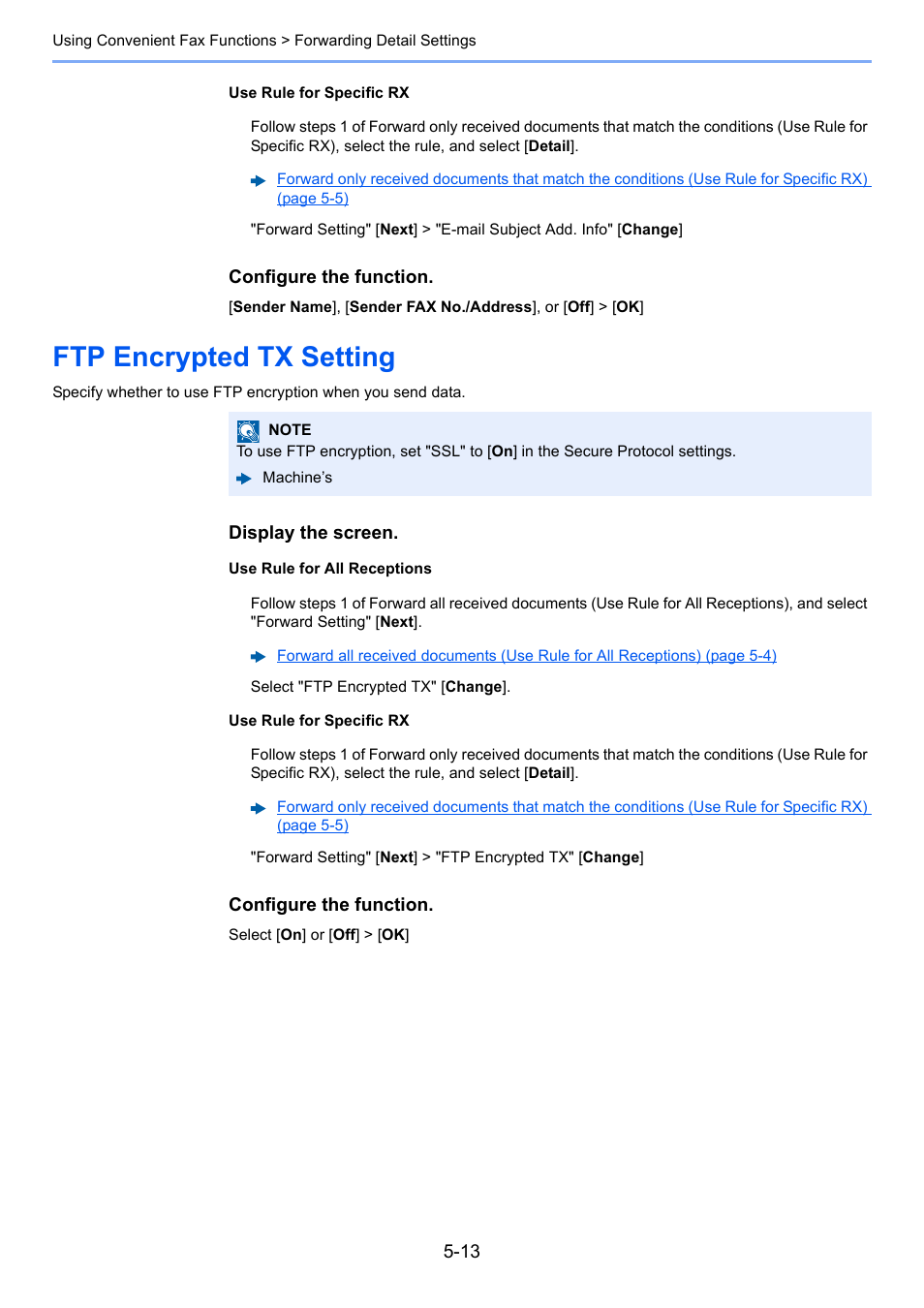 Ftp encrypted tx setting, Ftp encrypted tx setting -13 | Kyocera FAX System 12 User Manual | Page 101 / 258