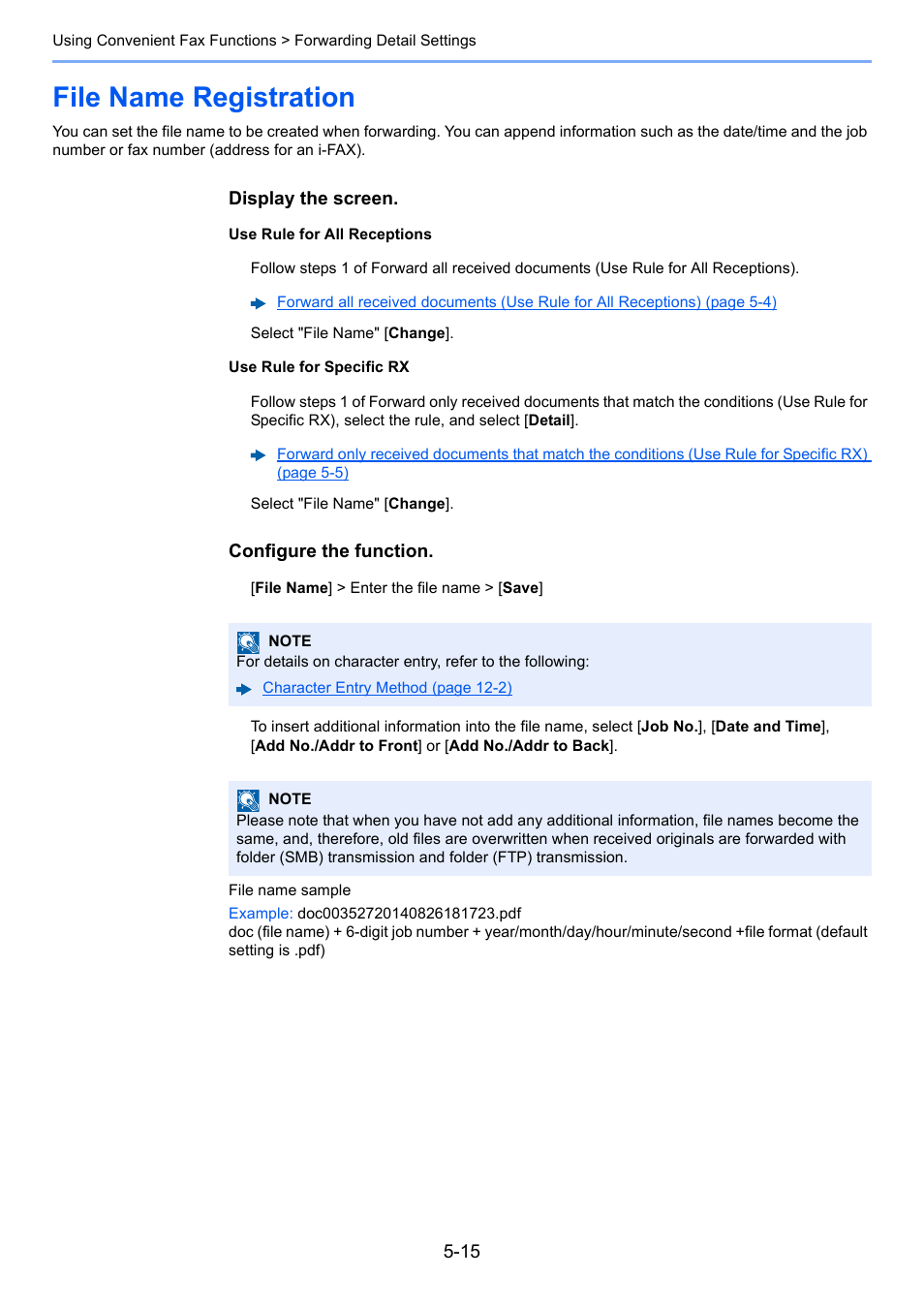 File name registration, File name registration -15 | Kyocera FAX System 12 User Manual | Page 103 / 258