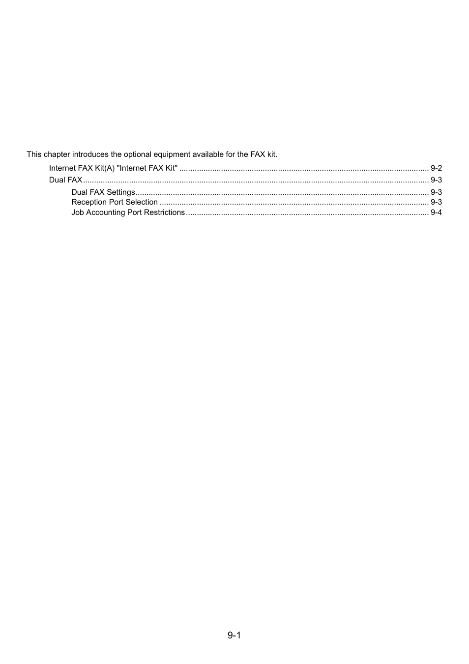 9 optional equipment, Optional equipment -1, Optional equipment | 9optional equipment | Kyocera FAX System 12 User Manual | Page 207 / 258