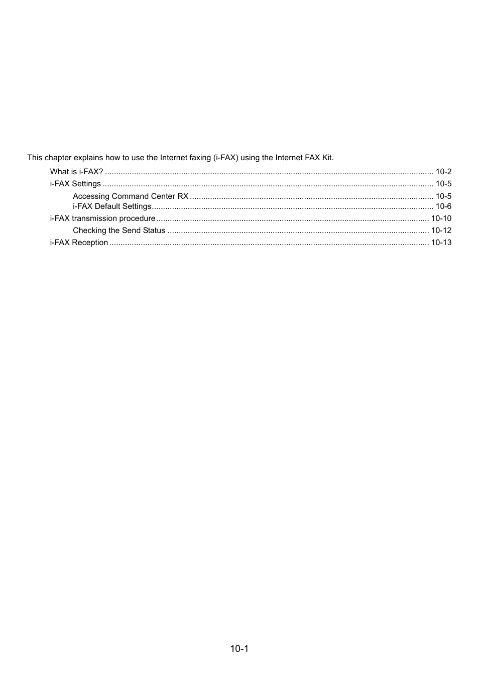 10 internet faxing (i-fax), Internet faxing (i-fax) -1, Internet faxing (i-fax) | Kyocera FAX System 12 User Manual | Page 211 / 258