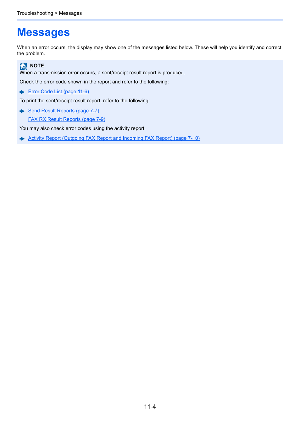 Messages, Messages -4 | Kyocera FAX System 12 User Manual | Page 227 / 258