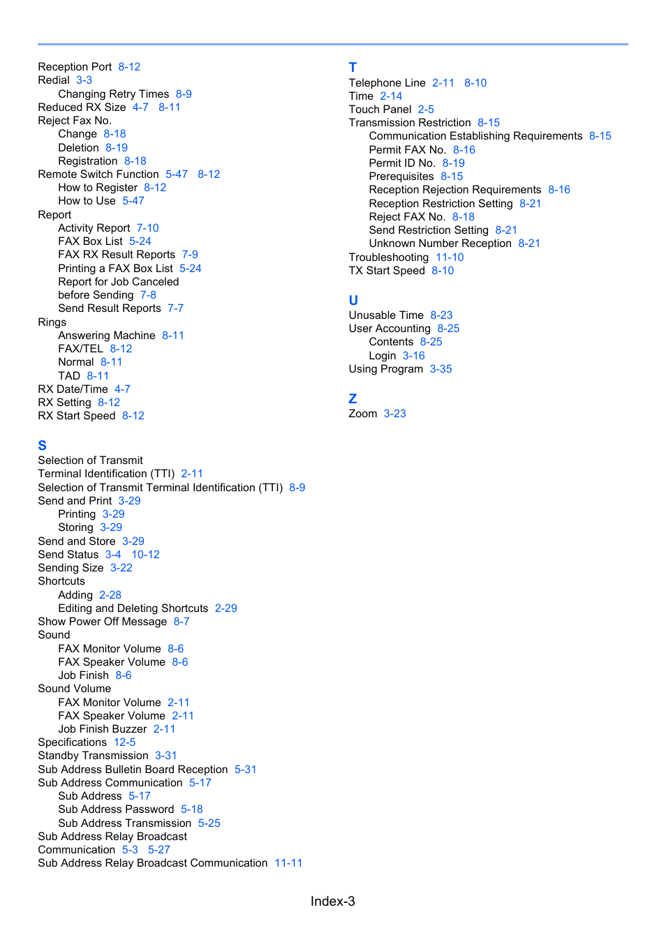 Kyocera FAX System 12 User Manual | Page 256 / 258