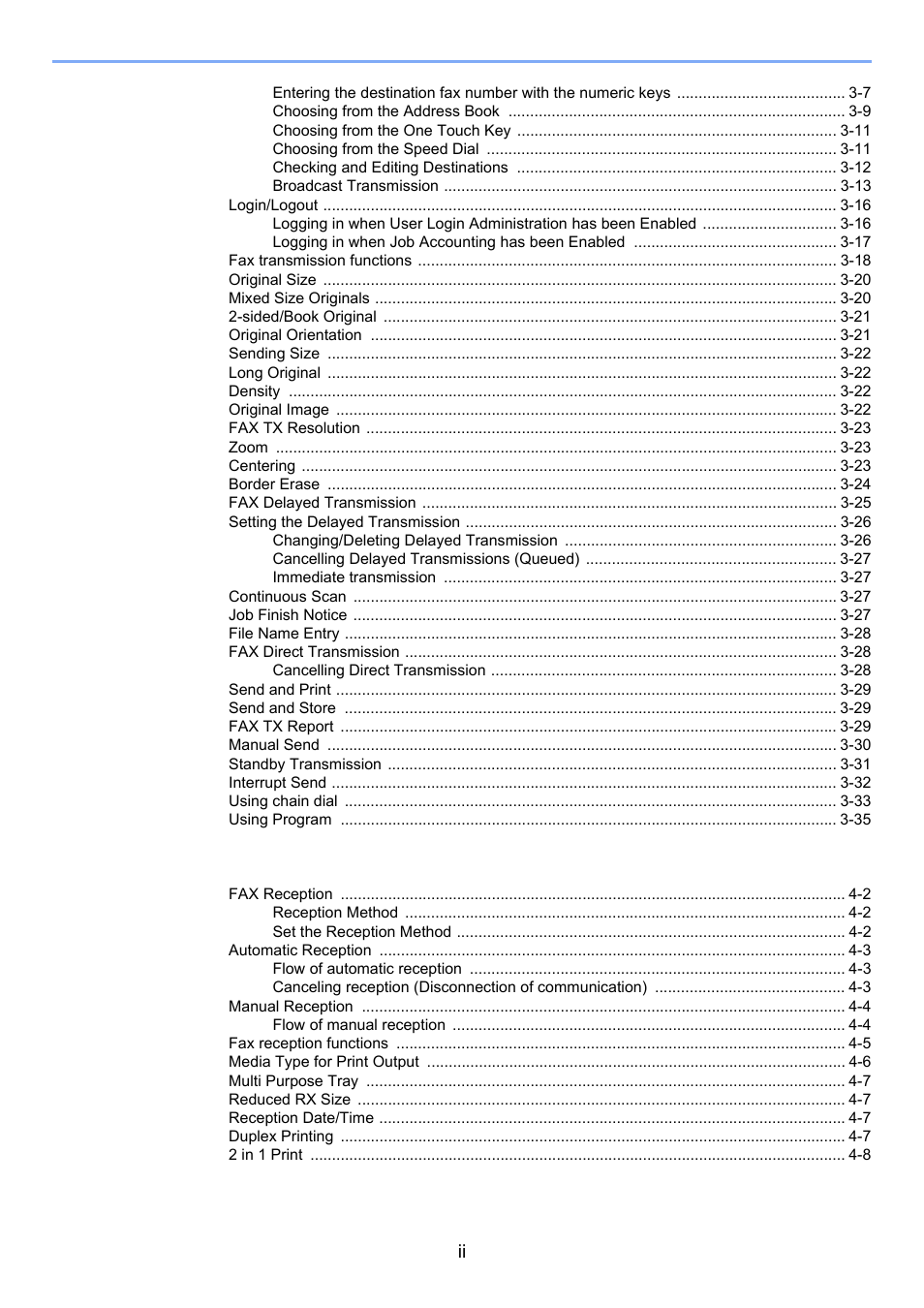 4receiving faxes -1 | Kyocera FAX System 12 User Manual | Page 3 / 258