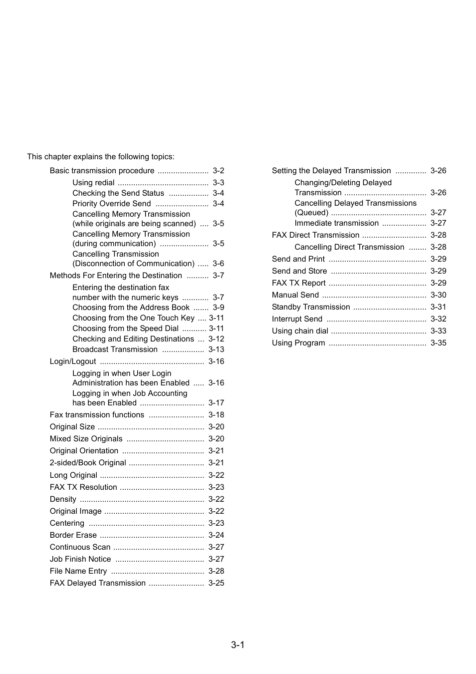 3 sending faxes, Sending faxes -1, Sending faxes | 3sending faxes | Kyocera FAX System 12 User Manual | Page 46 / 258