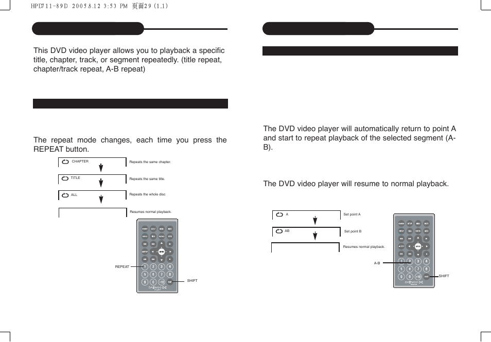 Playing repeatedly | Daewoo DPC - 7400P User Manual | Page 16 / 30
