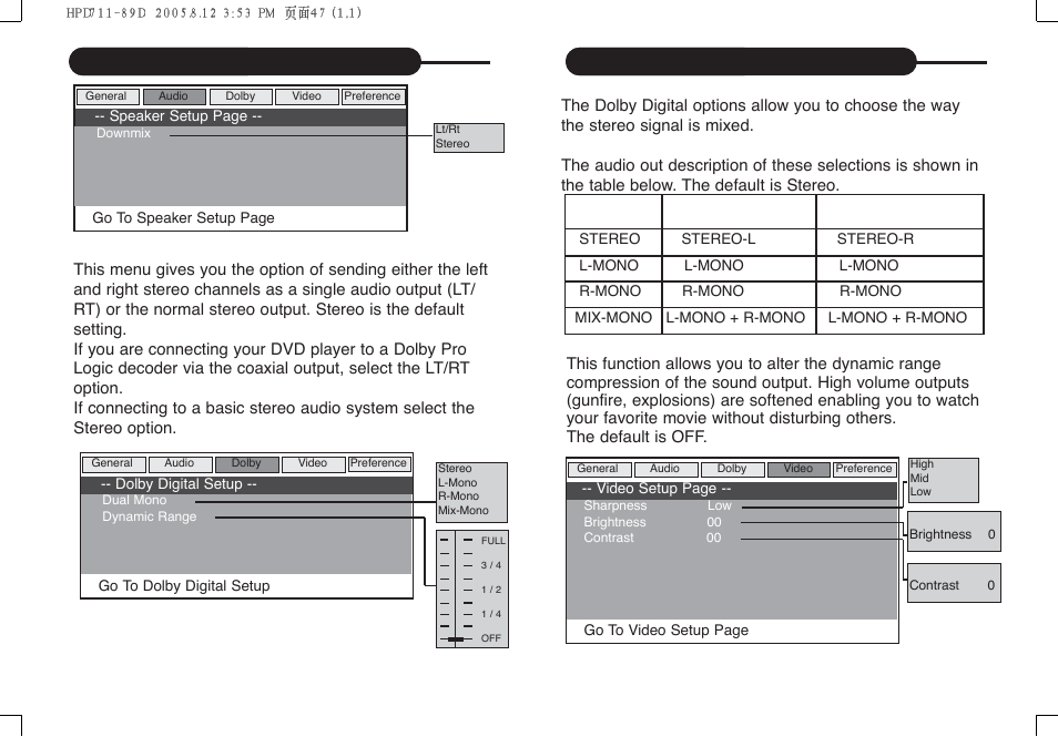Customizing the function settings | Daewoo DPC - 7400P User Manual | Page 25 / 30