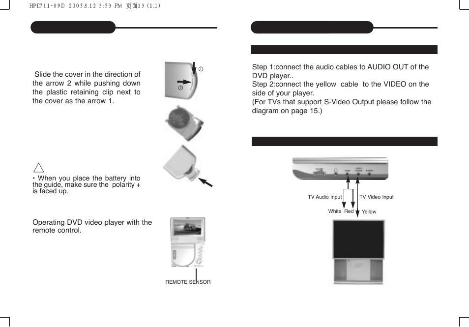 Connecting to a tv, Remote control | Daewoo DPC - 7400P User Manual | Page 8 / 30