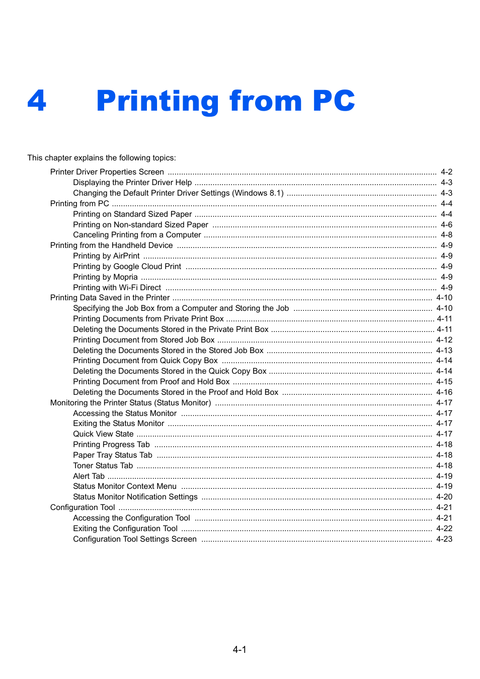 4 printing from pc, Printing from pc -1, Printing from pc | 4printing from pc | Kyocera Ecosys m2040dn User Manual | Page 136 / 410