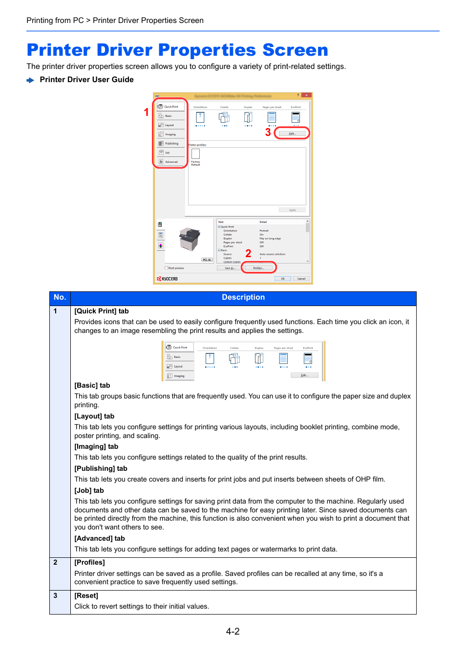 Printer driver properties screen, Printer driver properties screen -2 | Kyocera Ecosys m2040dn User Manual | Page 137 / 410