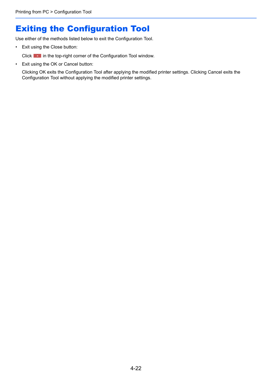 Exiting the configuration tool, Exiting the configuration tool -22 | Kyocera Ecosys m2040dn User Manual | Page 157 / 410