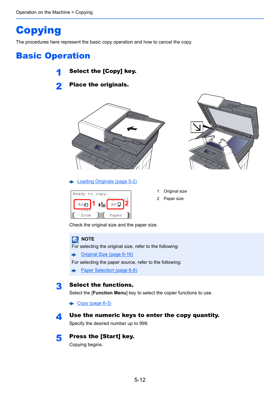 Copying, Basic operation, Copying -12 | Basic operation -12 | Kyocera Ecosys m2040dn User Manual | Page 172 / 410