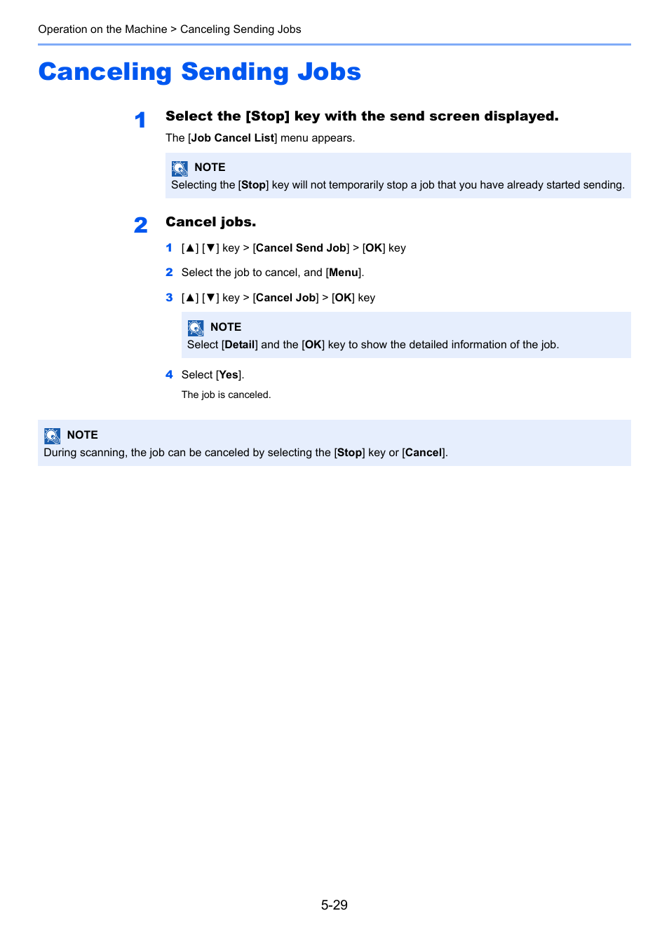 Canceling sending jobs, Canceling sending jobs -29 | Kyocera Ecosys m2040dn User Manual | Page 189 / 410