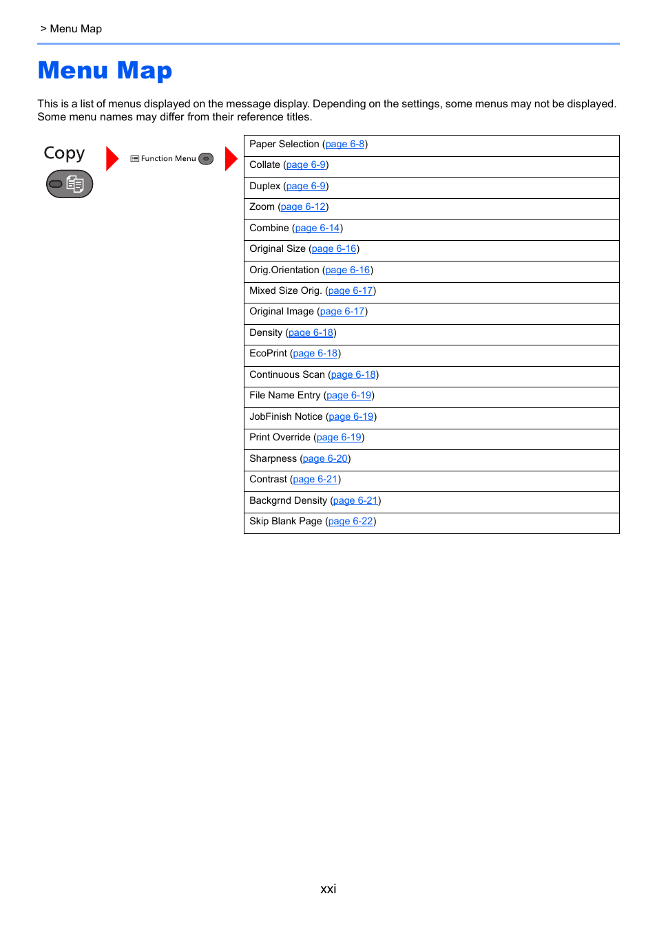 Menu map | Kyocera Ecosys m2040dn User Manual | Page 22 / 410