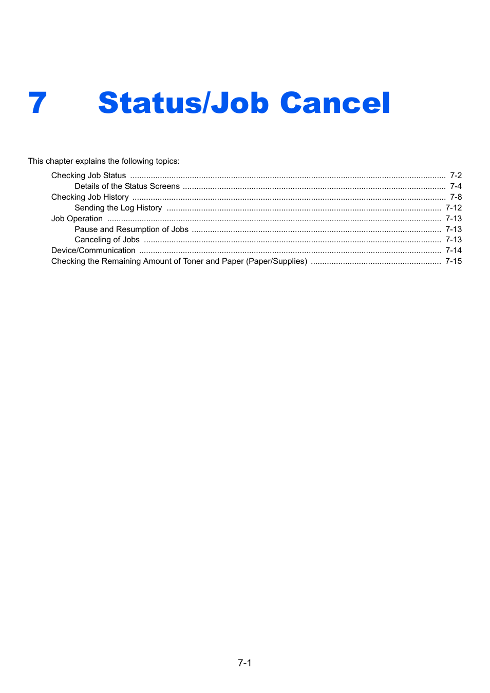 7 status/job cancel, Status/job cancel -1, Status/job cancel | 7status/job cancel | Kyocera Ecosys m2040dn User Manual | Page 232 / 410