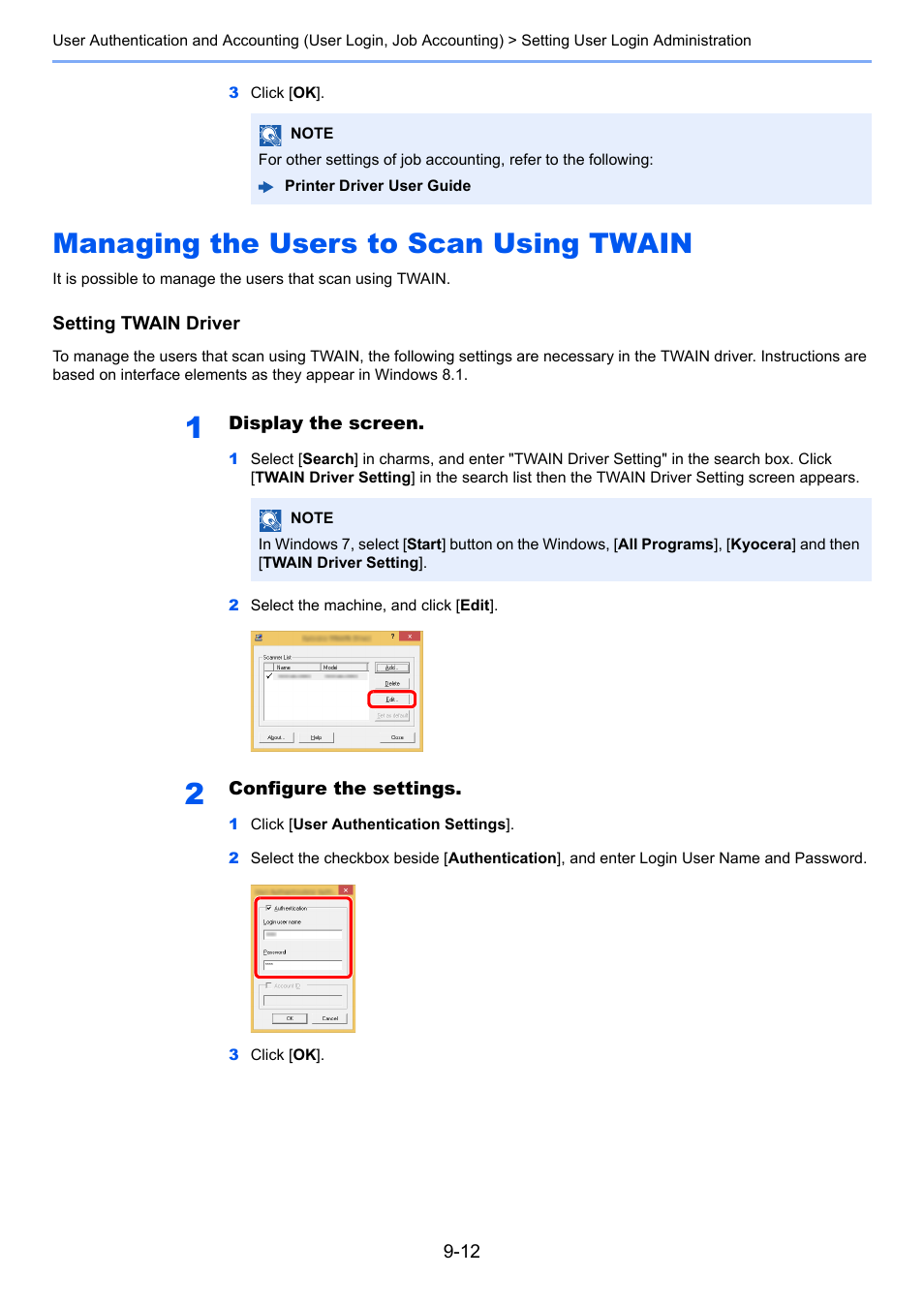 Managing the users to scan using twain, Managing the users to scan using twain -12 | Kyocera Ecosys m2040dn User Manual | Page 296 / 410