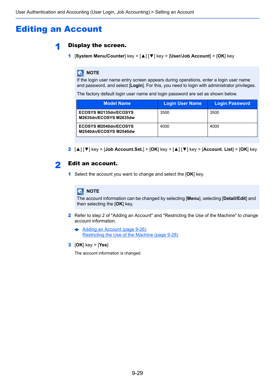 Editing an account, Editing an account -29 | Kyocera Ecosys m2040dn User Manual | Page 313 / 410