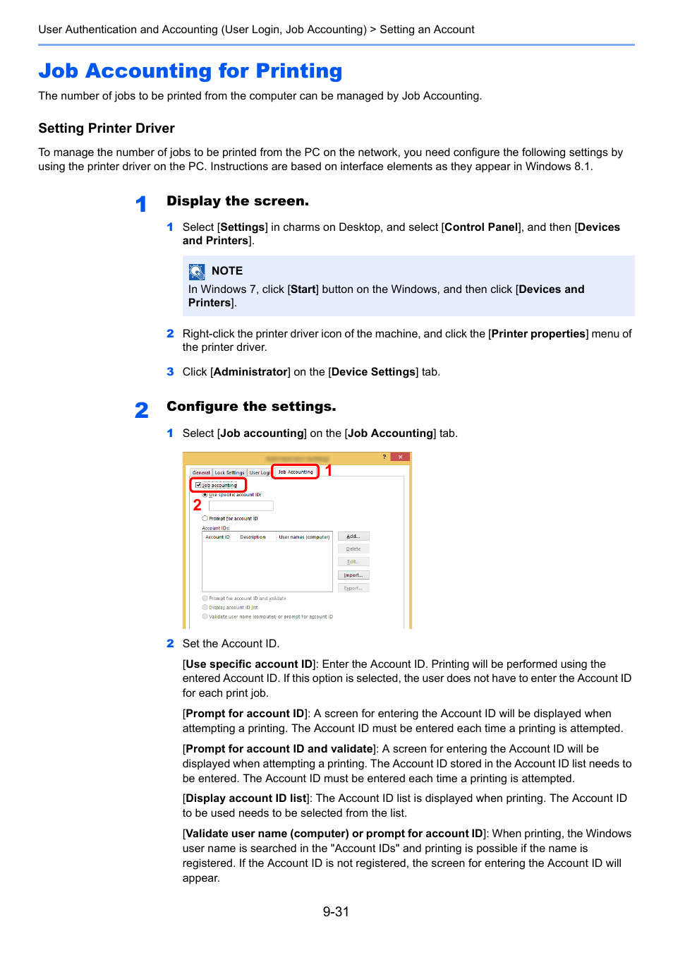 Job accounting for printing, Job accounting for printing -31 | Kyocera Ecosys m2040dn User Manual | Page 315 / 410
