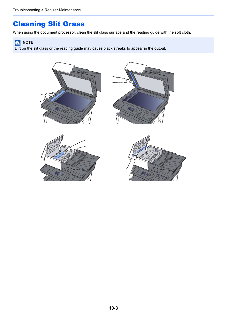 Cleaning slit grass, Cleaning slit grass -3 | Kyocera Ecosys m2040dn User Manual | Page 327 / 410