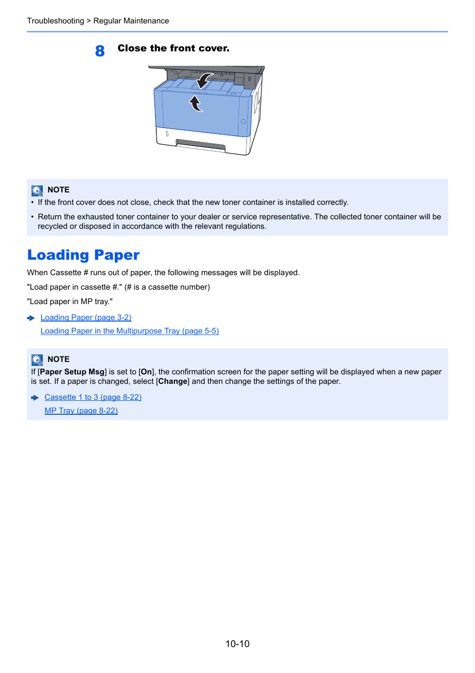 Loading paper, Loading paper -10 | Kyocera Ecosys m2040dn User Manual | Page 334 / 410