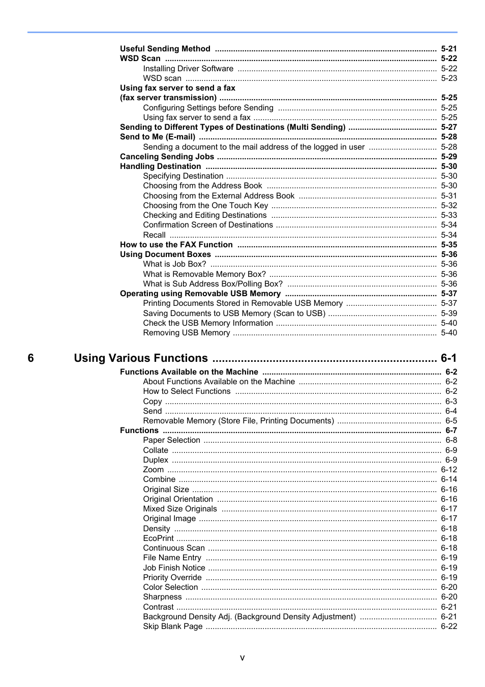 6using various functions -1 | Kyocera Ecosys m2040dn User Manual | Page 6 / 410