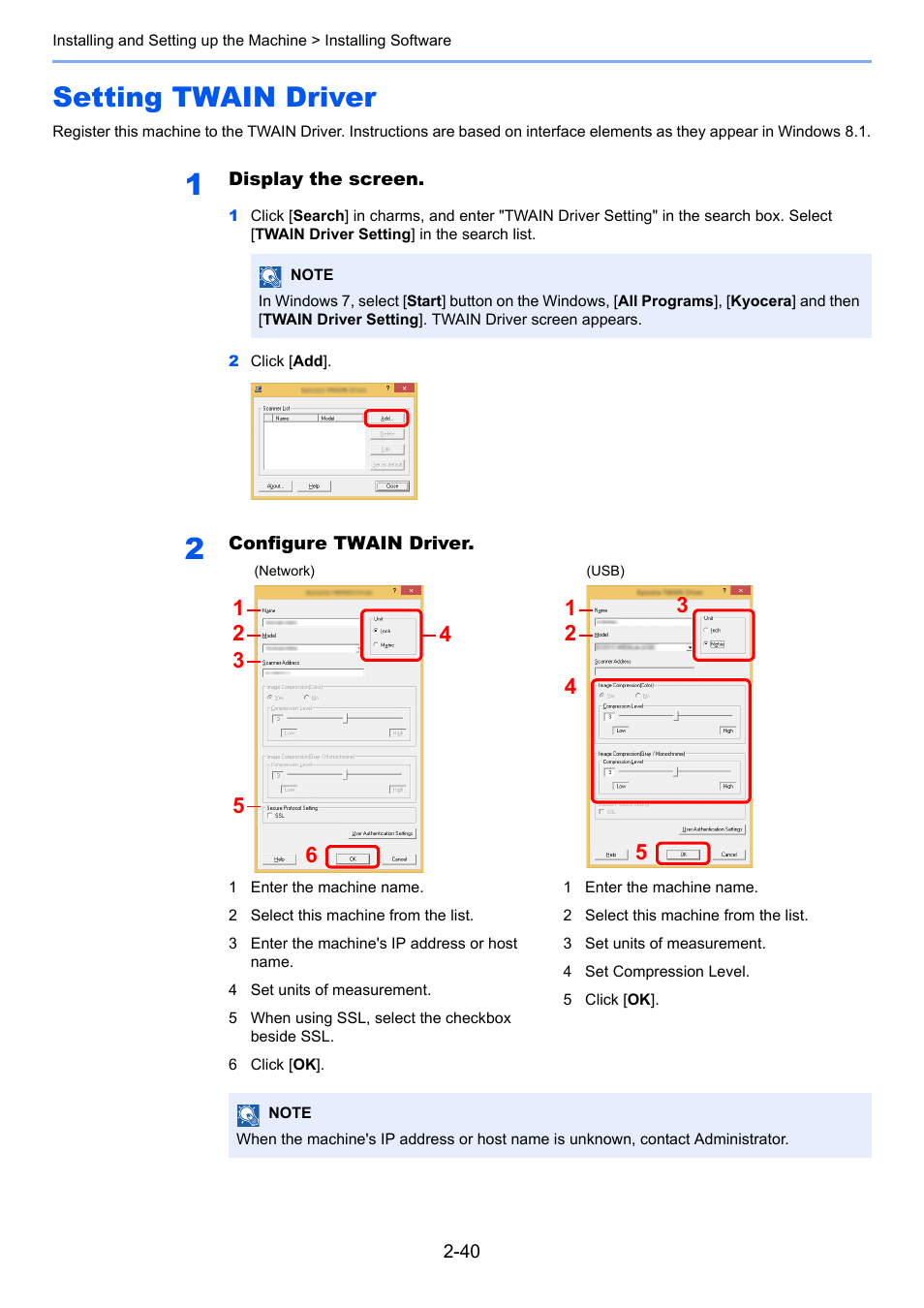 Setting twain driver, Setting twain driver -40 | Kyocera Ecosys m2040dn User Manual | Page 88 / 410