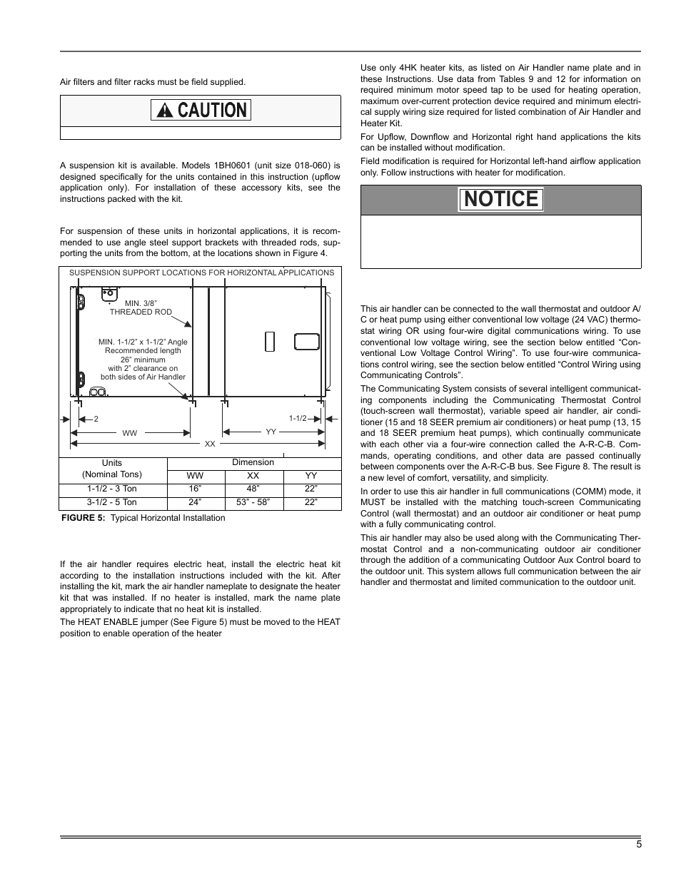 Notice | Thermo Pride Air Handler MA User Manual | Page 21 / 32
