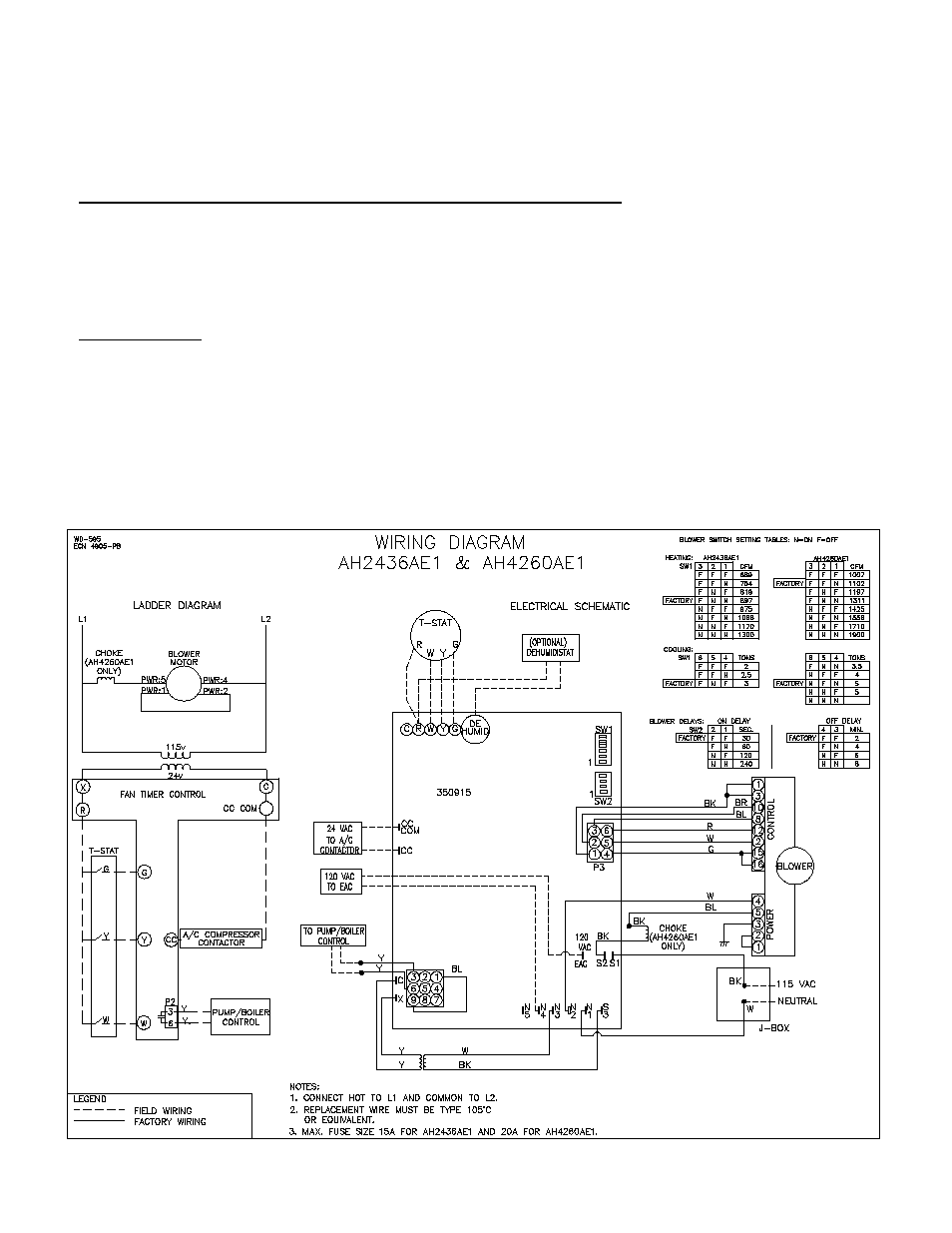 Thermo Pride Air Handlers ECM Blower 13/14 SEER (AH2) User Manual | Page 21 / 32