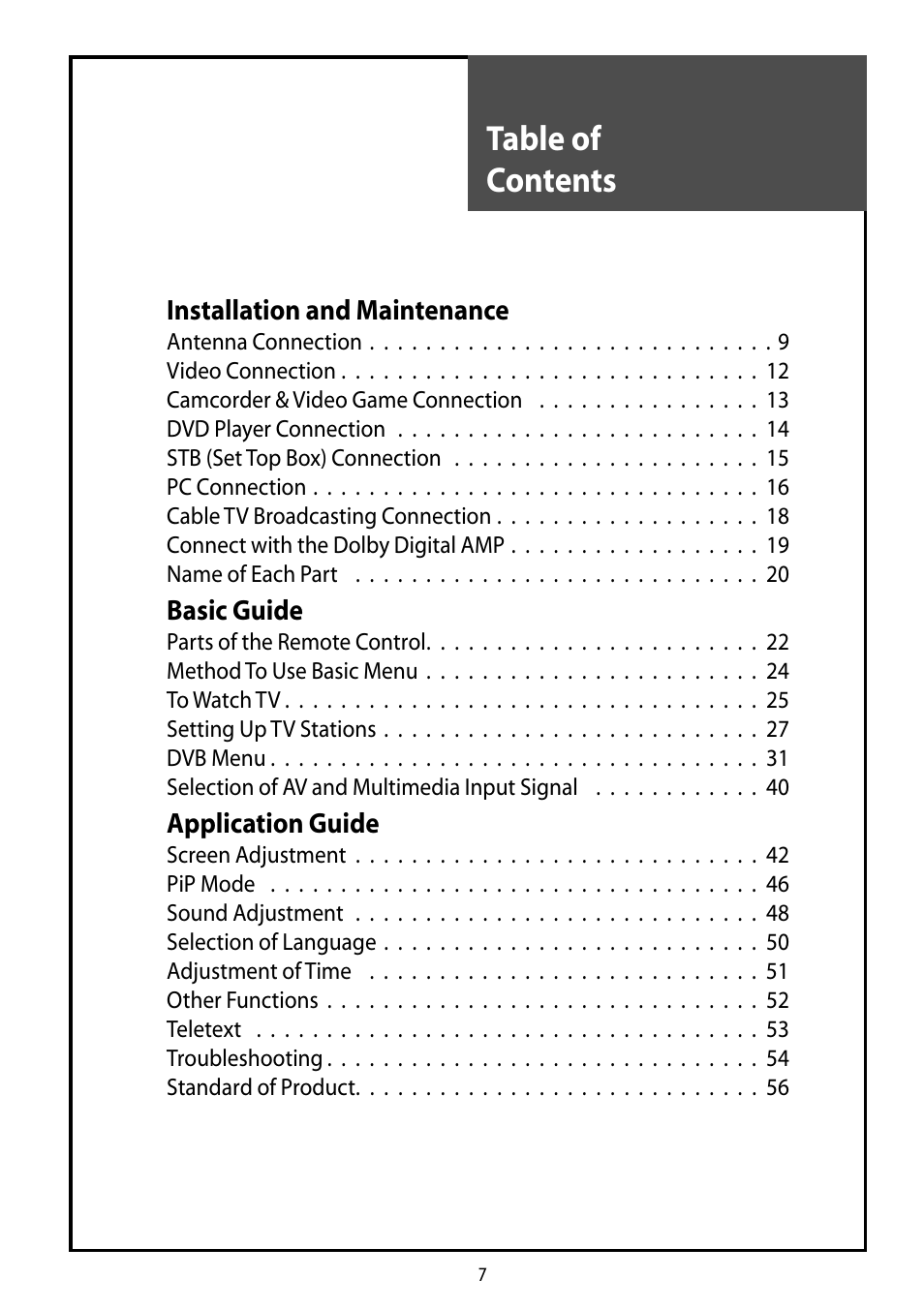 Daewoo DLT-42G1 User Manual | Page 7 / 56