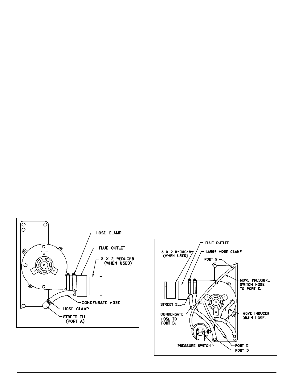 Venting instructions: horizontal air-left, Venting instructions: horizontal air-right | Thermo Pride Thermo Pace Downflow/Horizontal Furnace (CSA) User Manual | Page 10 / 32