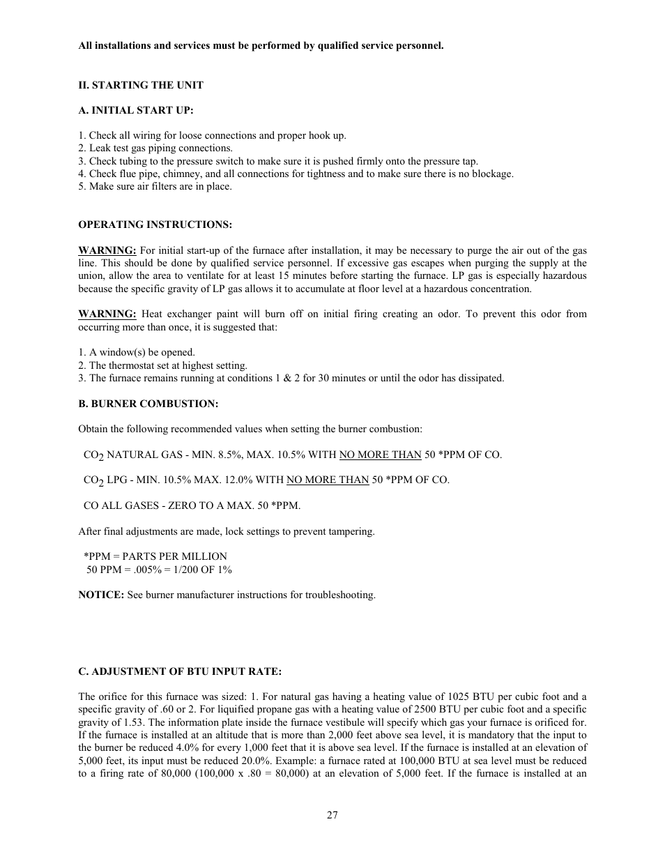 Thermo Pride Gas/Propane Furnace PGL User Manual | Page 29 / 38