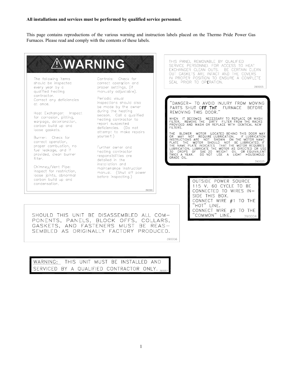 Thermo Pride Gas/Propane Furnace PGL User Manual | Page 3 / 38