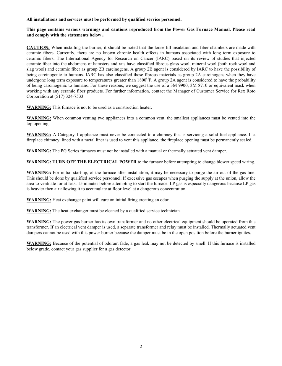 Thermo Pride Gas/Propane Furnace PGL User Manual | Page 4 / 38