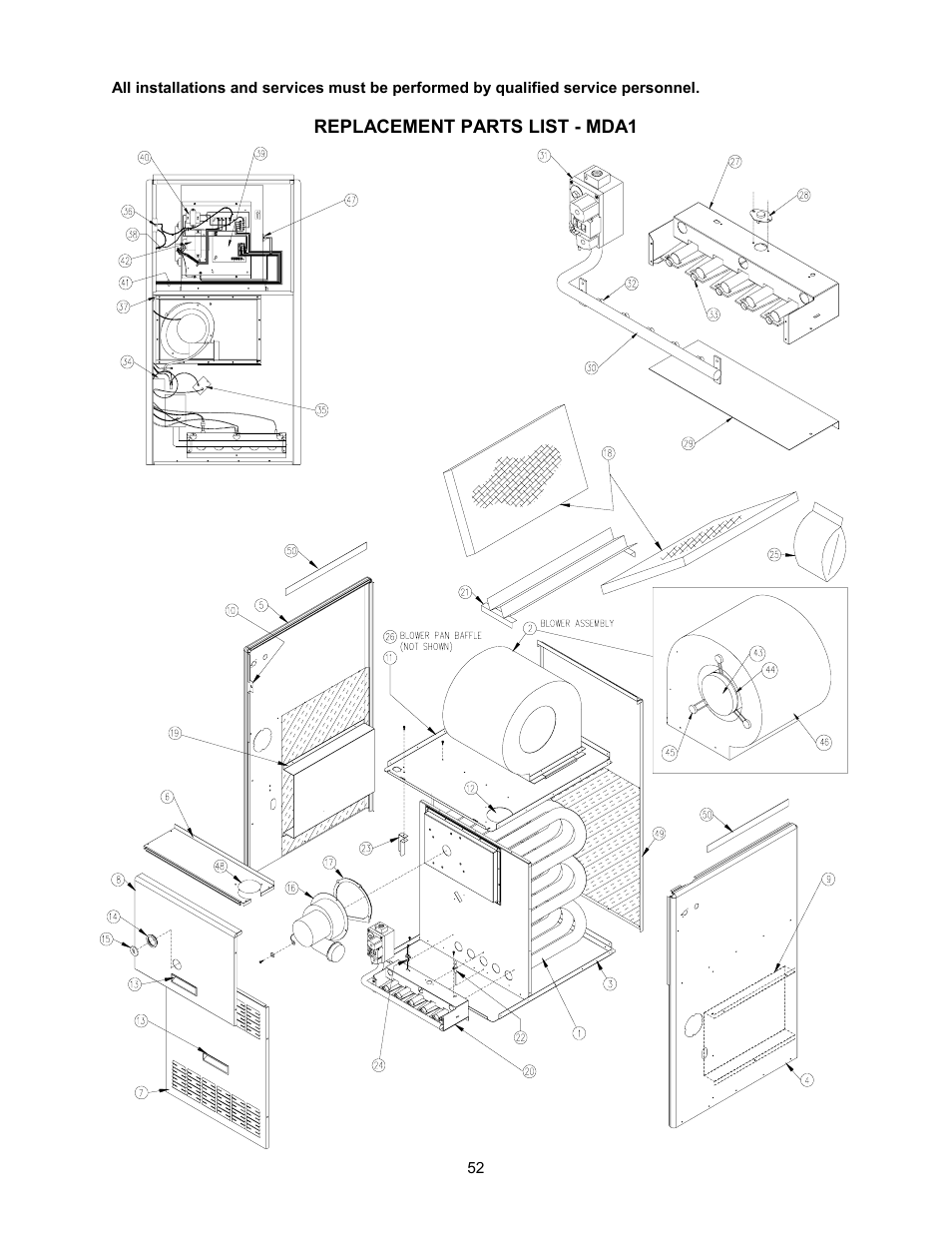 Thermo Pride Gas/Propane Furnace Induced Draft Highboy/Counterflow/Horizontal MHA1 User Manual | Page 55 / 61