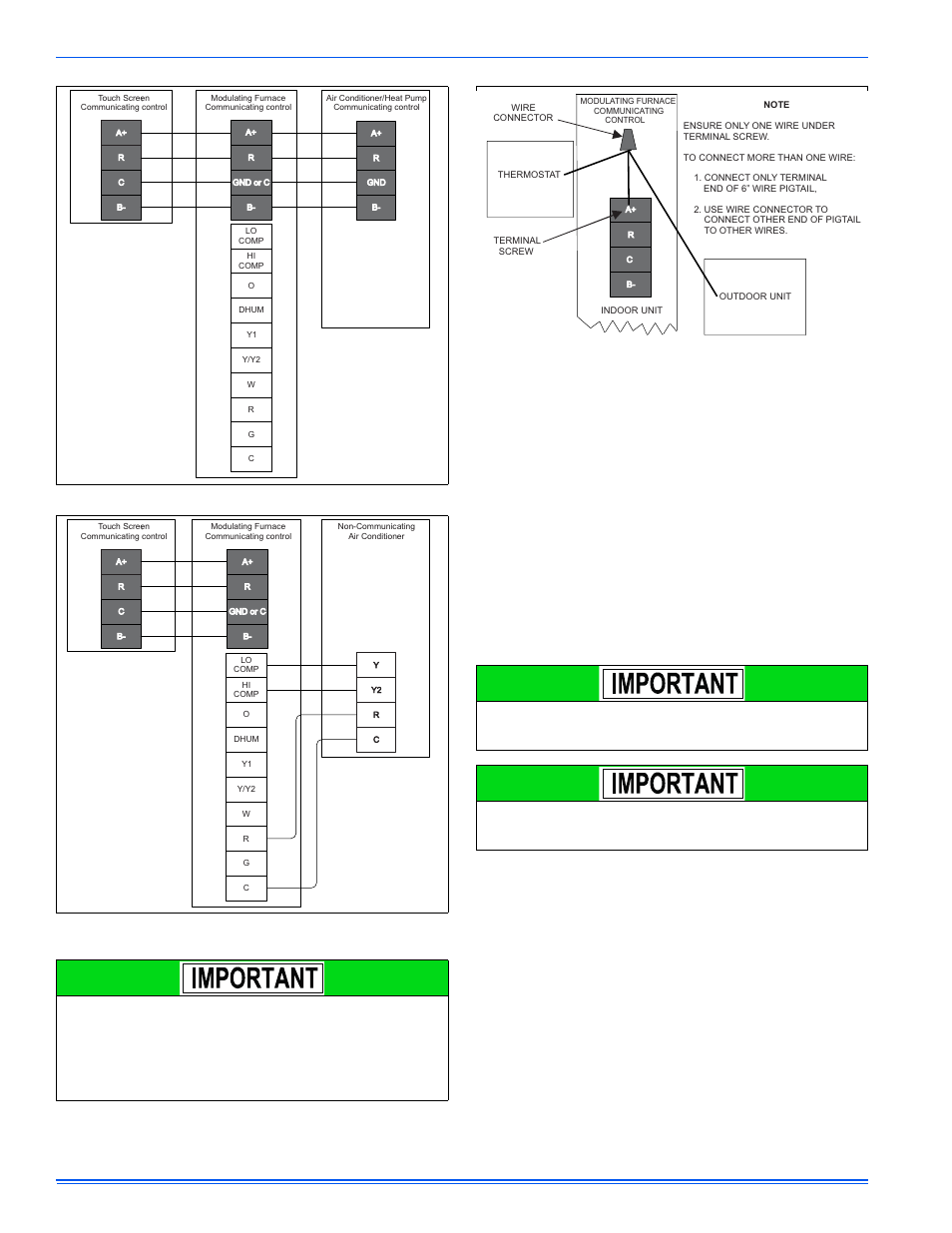 Air conditioner connections | Thermo Pride Spirit Gas TP9C Modulating ECM 97.5% User Manual | Page 14 / 46