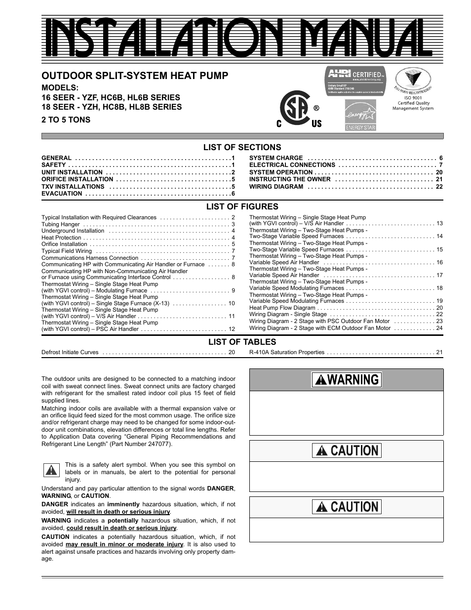Thermo Pride Premiere XT 16 SEER User Manual | 24 pages