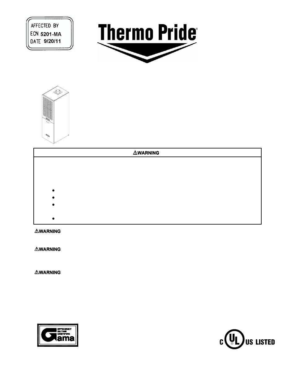 Thermo Pride OMD-70 User Manual | 49 pages