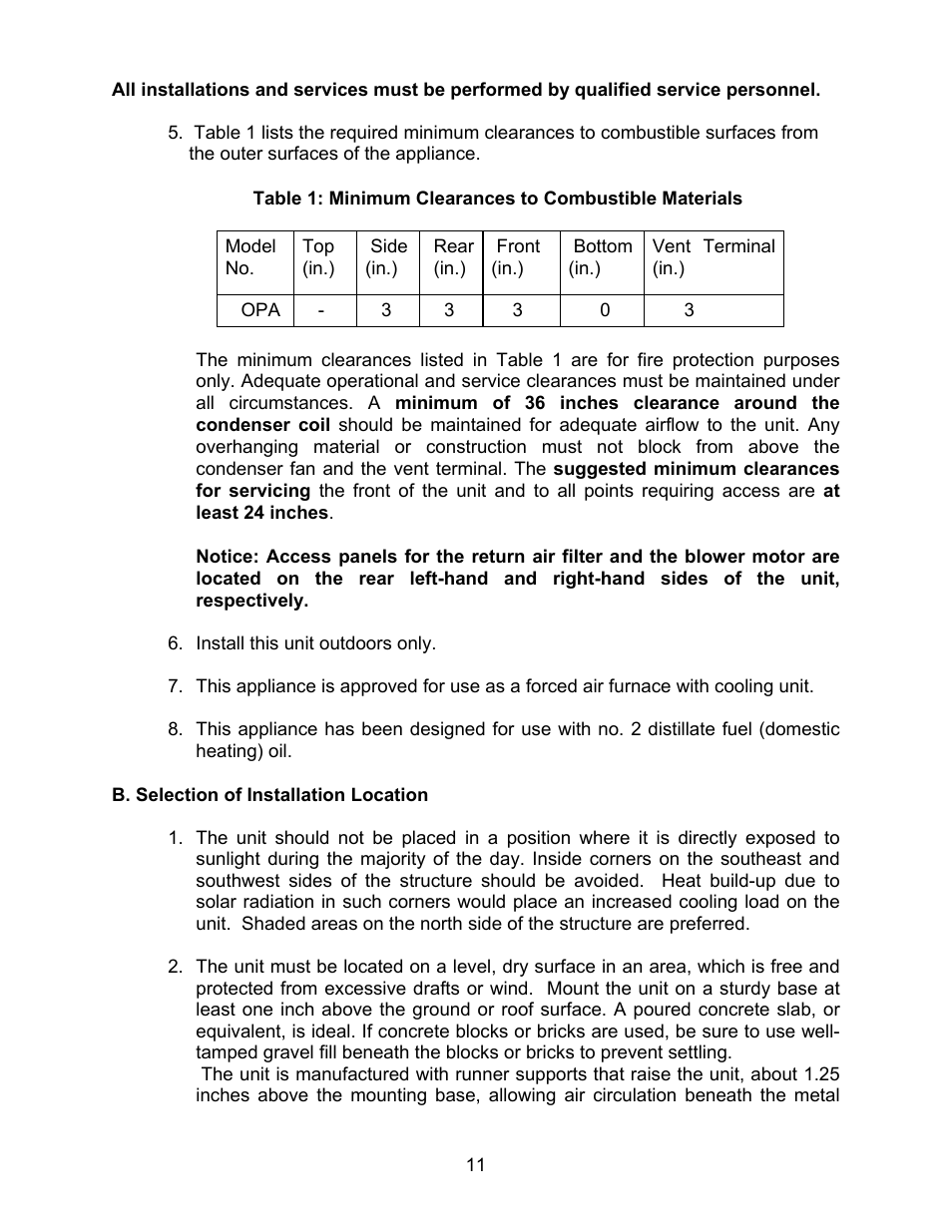 Thermo Pride MODEL OPA User Manual | Page 12 / 91