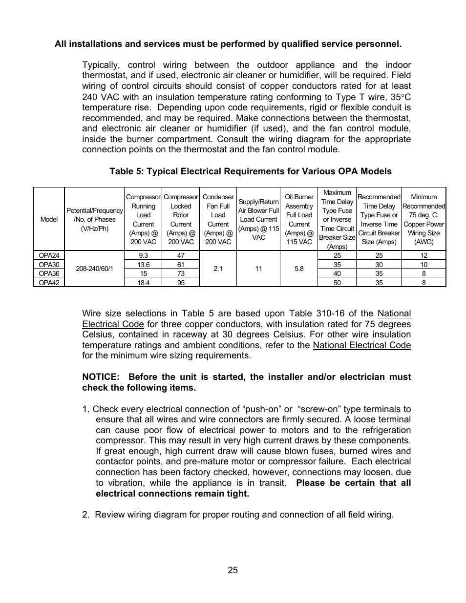 Thermo Pride MODEL OPA User Manual | Page 26 / 91